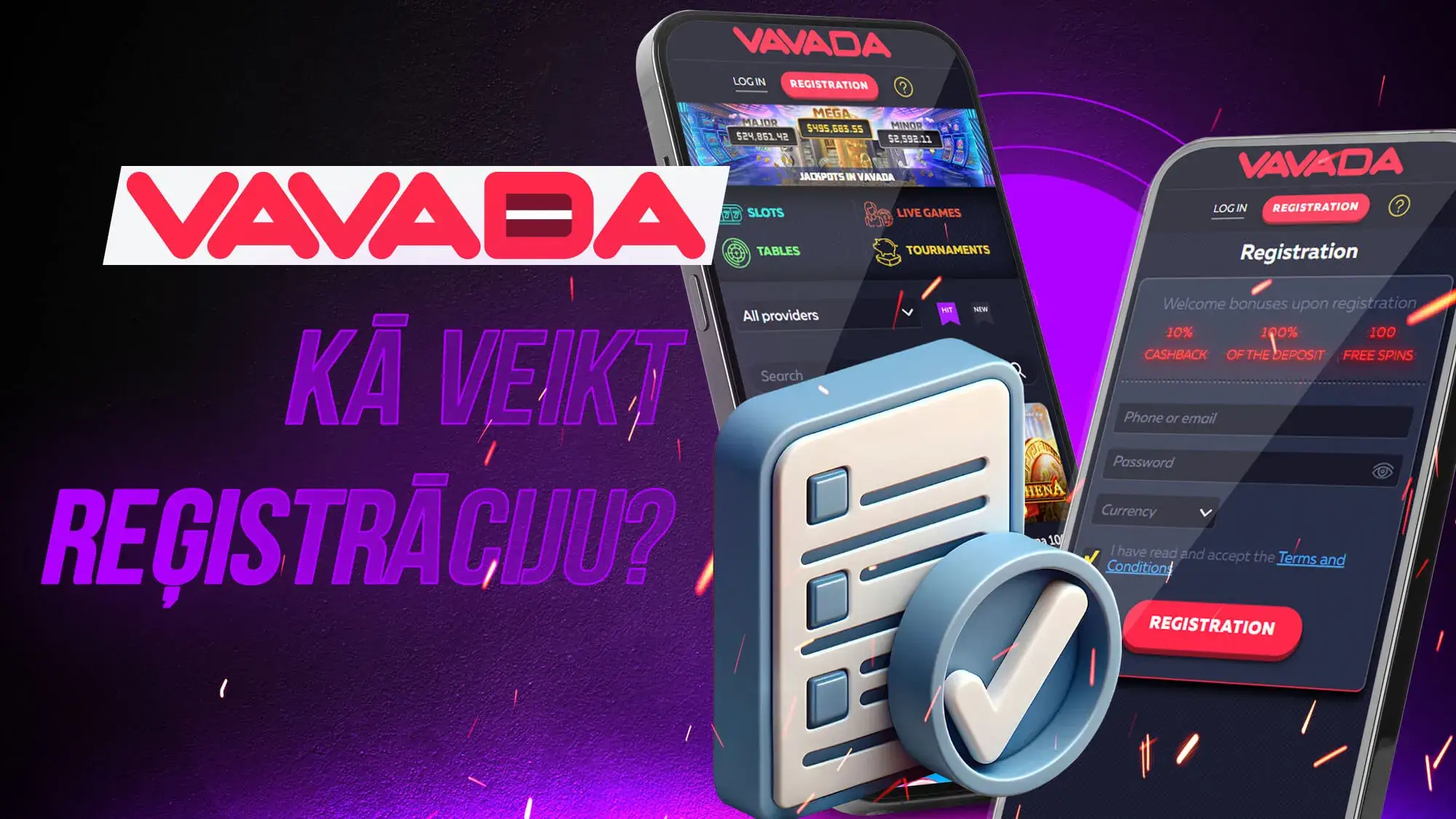 Vienkāršs reģistrācijas process vietnē