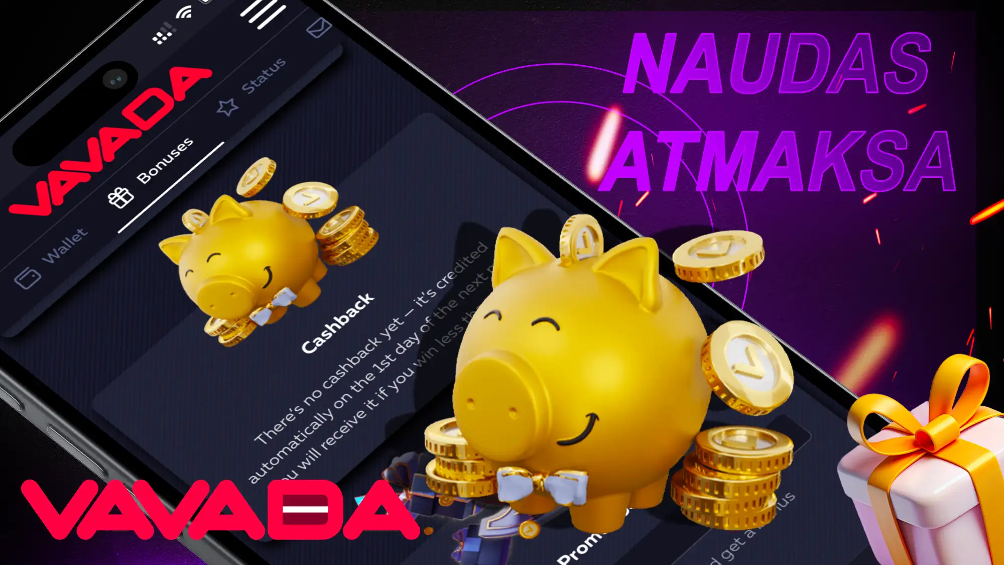 Kazino saviem spēlētājiem atmaksā daļu no likmēs iztērētās naudas. Šādā veidā jūs varat saņemt 10% no saviem zaudējumiem.
